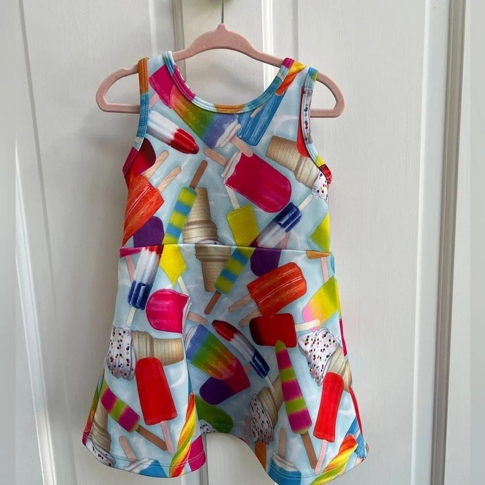 NWOT The Children’s Place 2T Multicolor Popsicle Tank Top Stretch Girls Dress